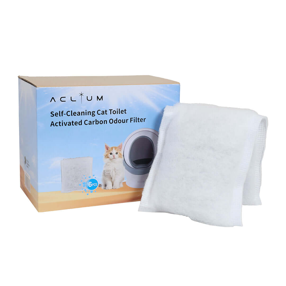 Aclium Activated Carbon Odor Filter for Self-Cleaning Cat Toilet CTR-01B (6 pieces)