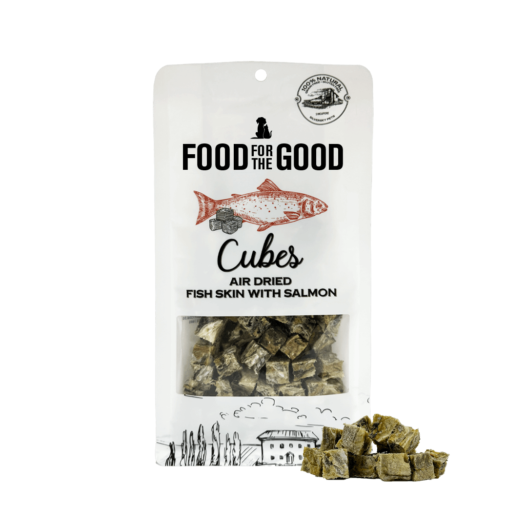 Food For The Good - Air Dried Salmon & Fish Skin Cubes Cat & Dog Treats