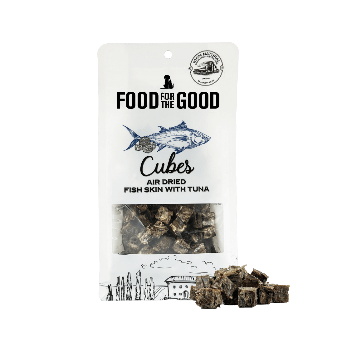 Food For The Good - Air Dried Tuna & Fish Skin Cubes Cat & Dog Treats
