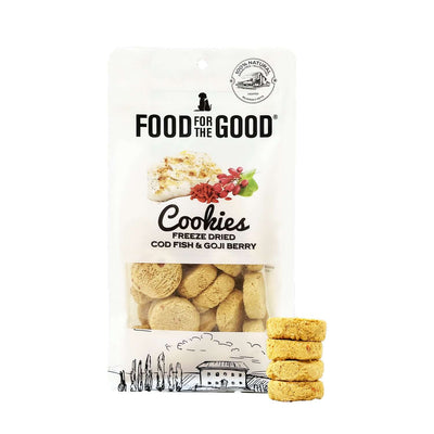 Freeze-Dried Codfish & Goji Berry Cookies for Cats & Dogs – Superfood Treats