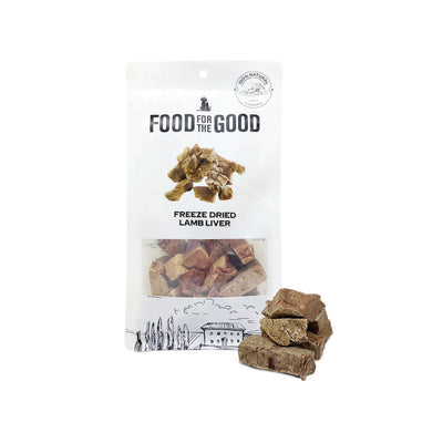 Food For The Good Freeze-Dried Lamb Liver Dog and Cat Treats - Single Ingredient