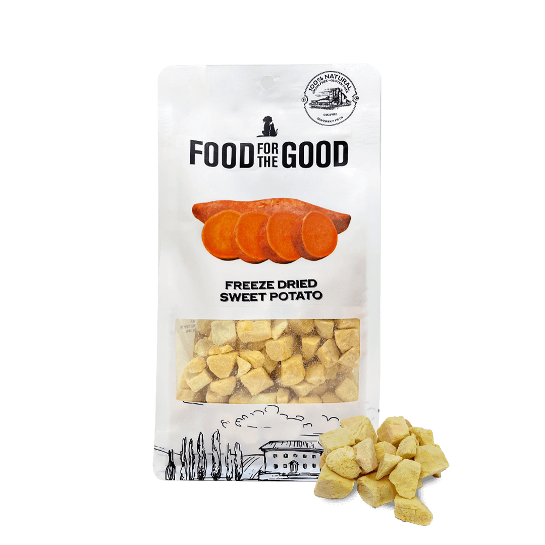 Freeze-Dried Orange Sweet Potato Pet Treats - Beta-Carotene Rich