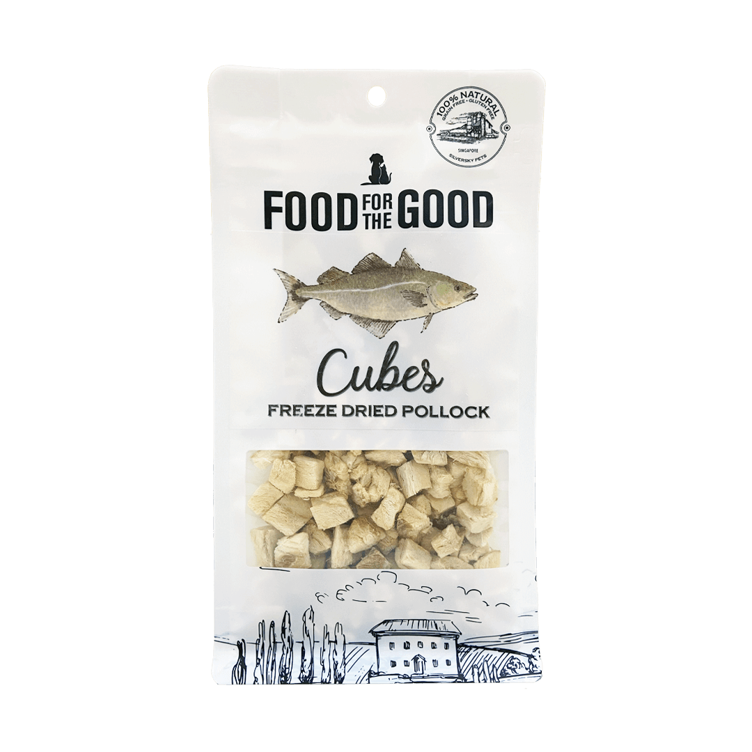 Freeze-Dried Pollock Cubes for Cats & Dogs – High-Protein Fish Treats