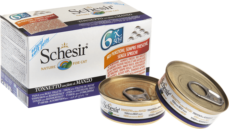 Schesir Tuna & Beef Multipack (6x50g) with rice jelly