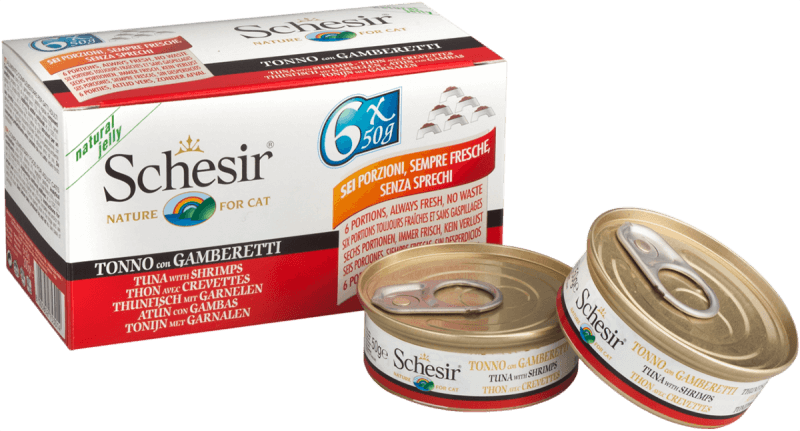 Schesir Tuna & Shrimp Multipack - 6 cans of cat food