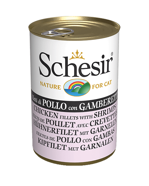 Schesir Chicken with Shrimps Jelly canned cat food