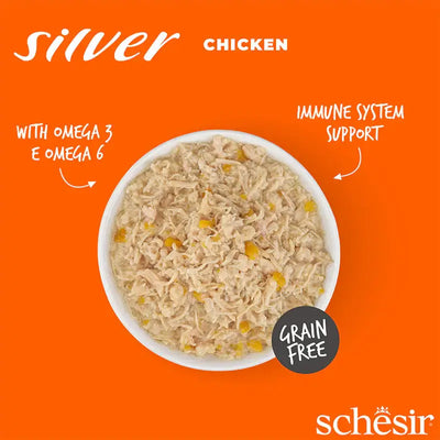 Schesir Silver Chicken Broth Cat Food - Senior Formula