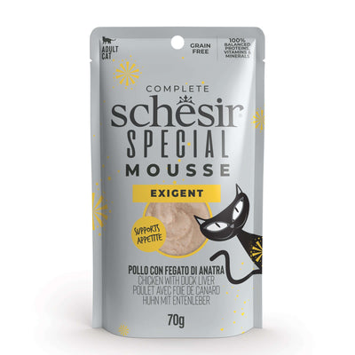 Schesir Exigent Chicken Duck Liver Mousse - Gourmet Wet Cat Food Pouch