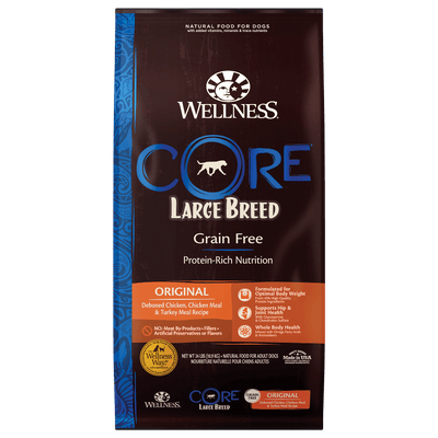Wellness Core Large Breed Adult Grain-Free Dog Food with Chicken and Turkey