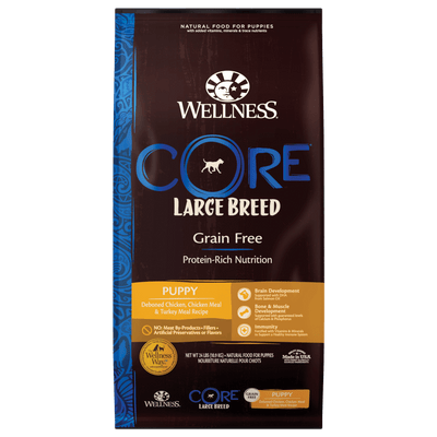 Wellness Core Large Breed Puppy Grain-Free Dog Food with Chicken and Turkey