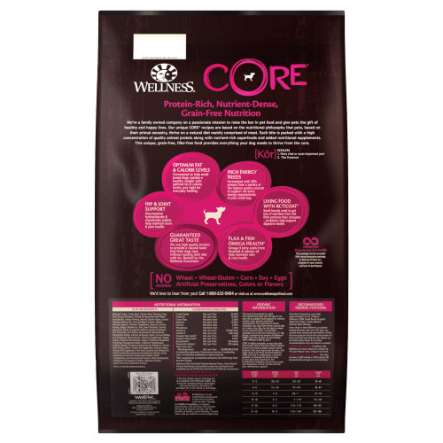Wellness CORE Grain-Free Dry Dog Food for Small Breeds – Turkey & Chicken Recipe