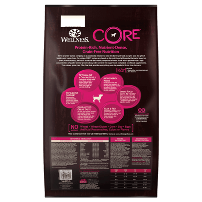 Wellness CORE Grain-Free Dry Dog Food for Small Breeds – Turkey & Chicken Recipe