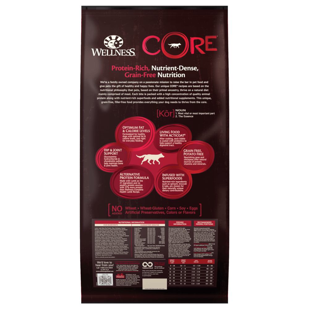 Wellness Core Wild Game Grain-Free dry dog food with lamb and lamb meal