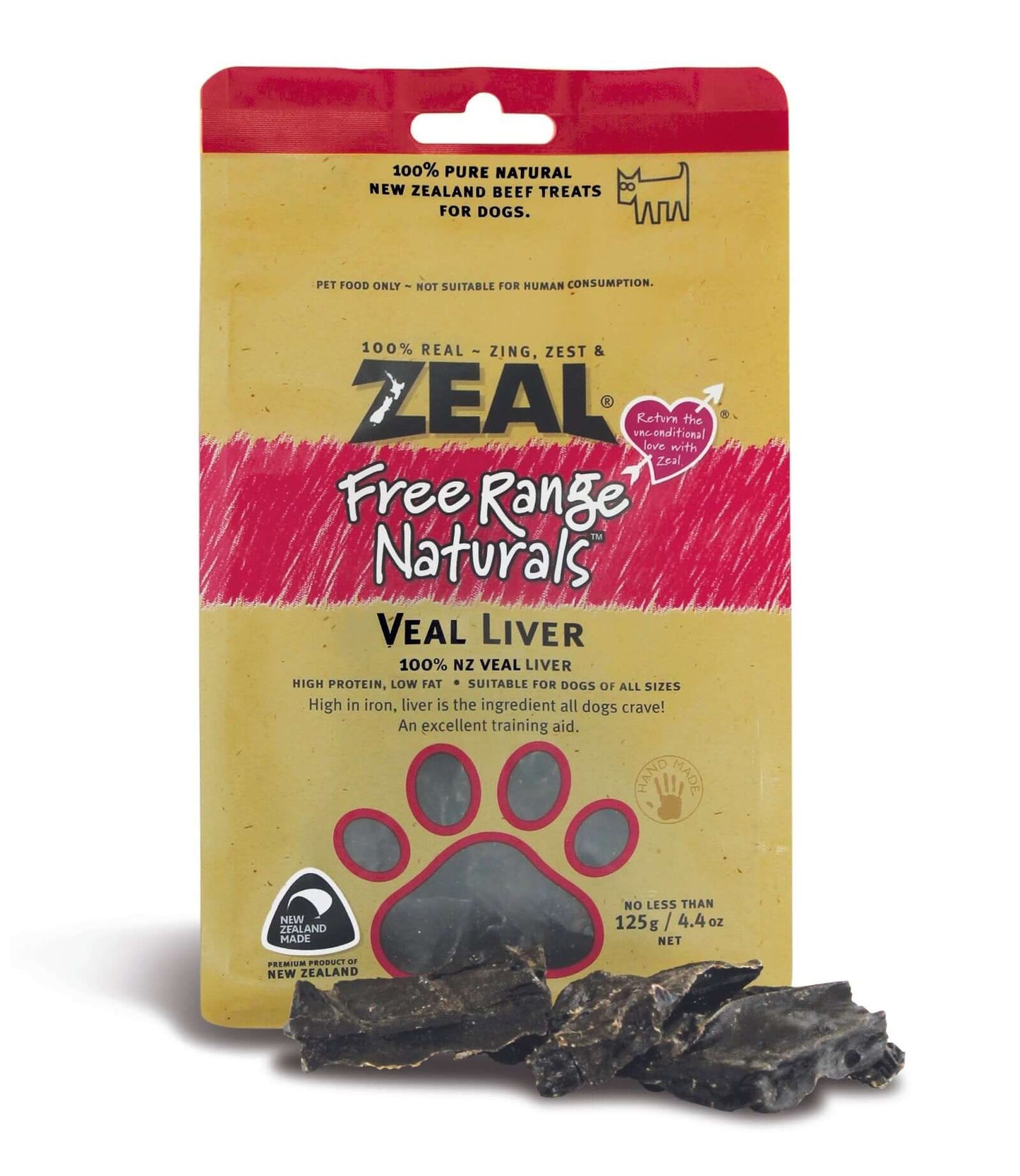 Zeal Free-Range Veal Liver Dog Treats – Natural Soft Chewy Snack for Dogs
