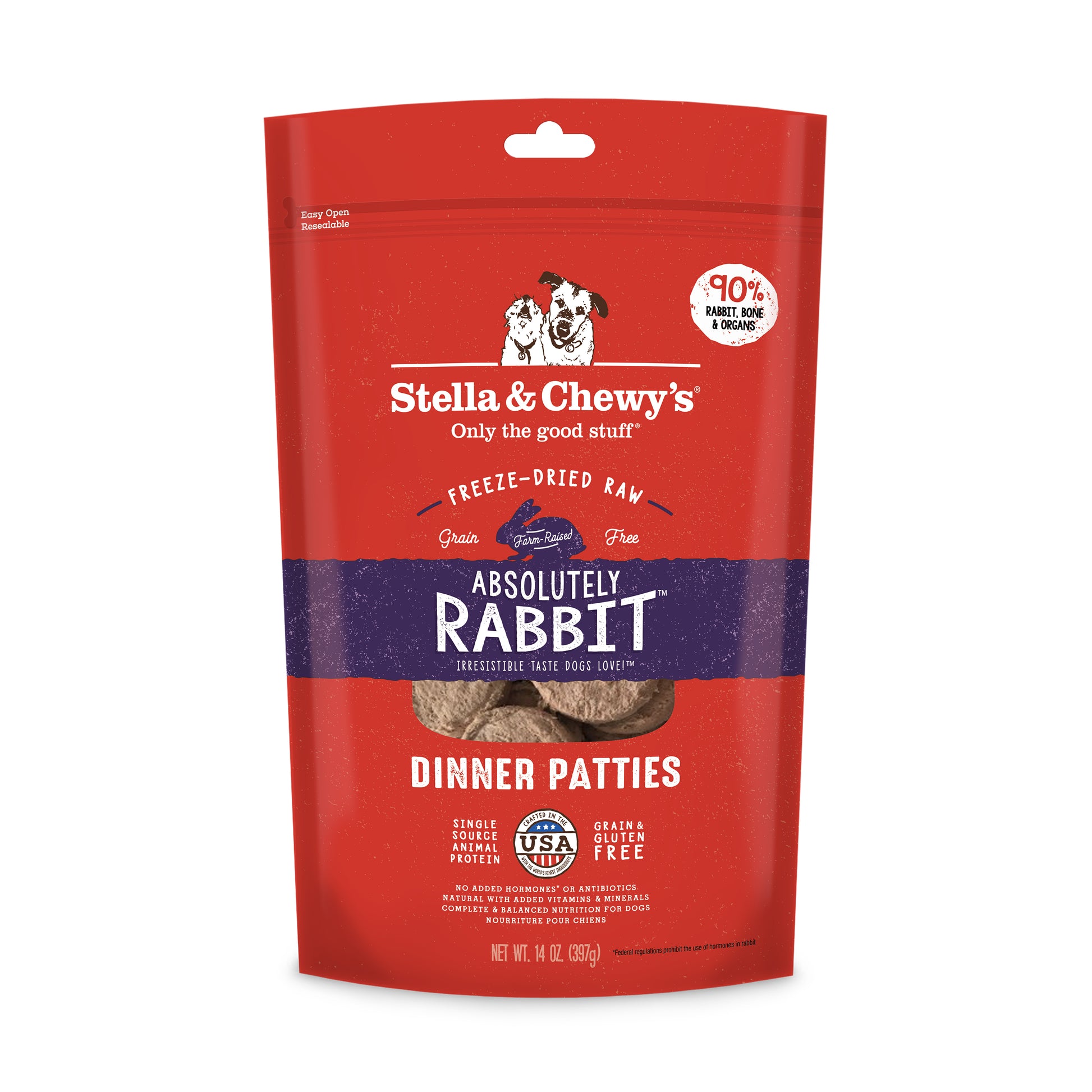 Stella & Chewy's Absolutely Rabbit Freeze-Dried Raw Dinner Patties