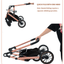 BNDC Pet Pram Stroller 303L For Dogs & Cats (Coffee)