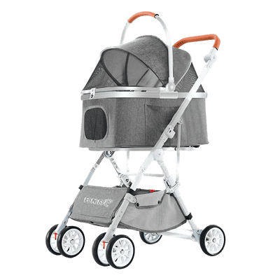 BNDC 103 Lightweight Pet Stroller for Dogs and Cats - Foldable Design with Shock Absorbers