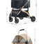 BNDC Pet Stroller 301 (Black Khaki)
