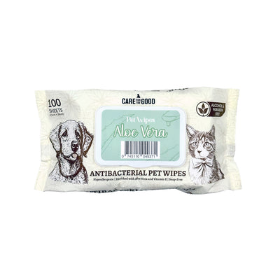 Care For The Good Antibacterial Pet Wipes in Aloe Vera scent