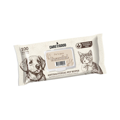Care For The Good Antibacterial Pet Wipes Unscented