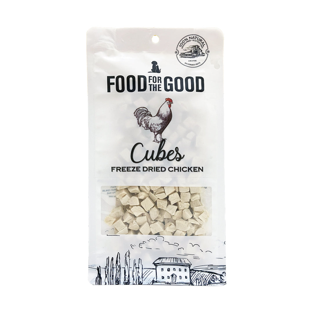 Food For The Good Freeze Dried Chicken Cubes Cat & Dog Treats