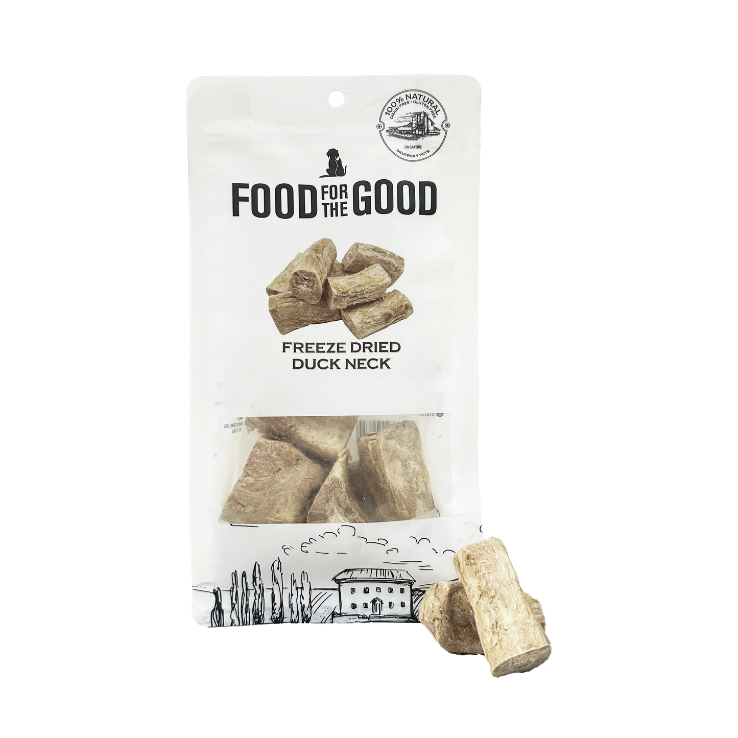 Food For The Good Freeze Dried Duck Neck Cat & Dog Treats