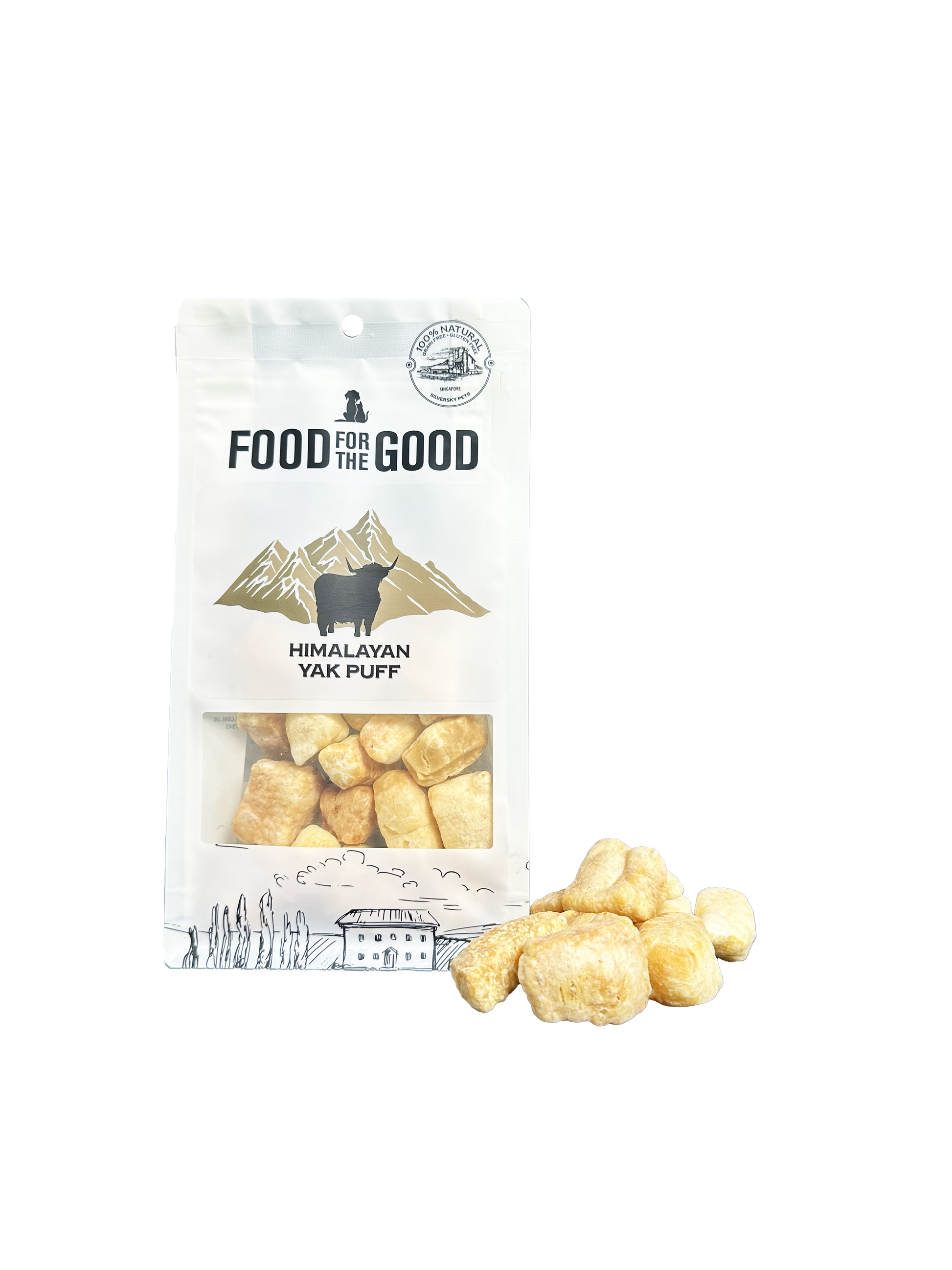 Food For The Good Freeze Dried Himalayan Yak Puff For Cat & Dog Treats