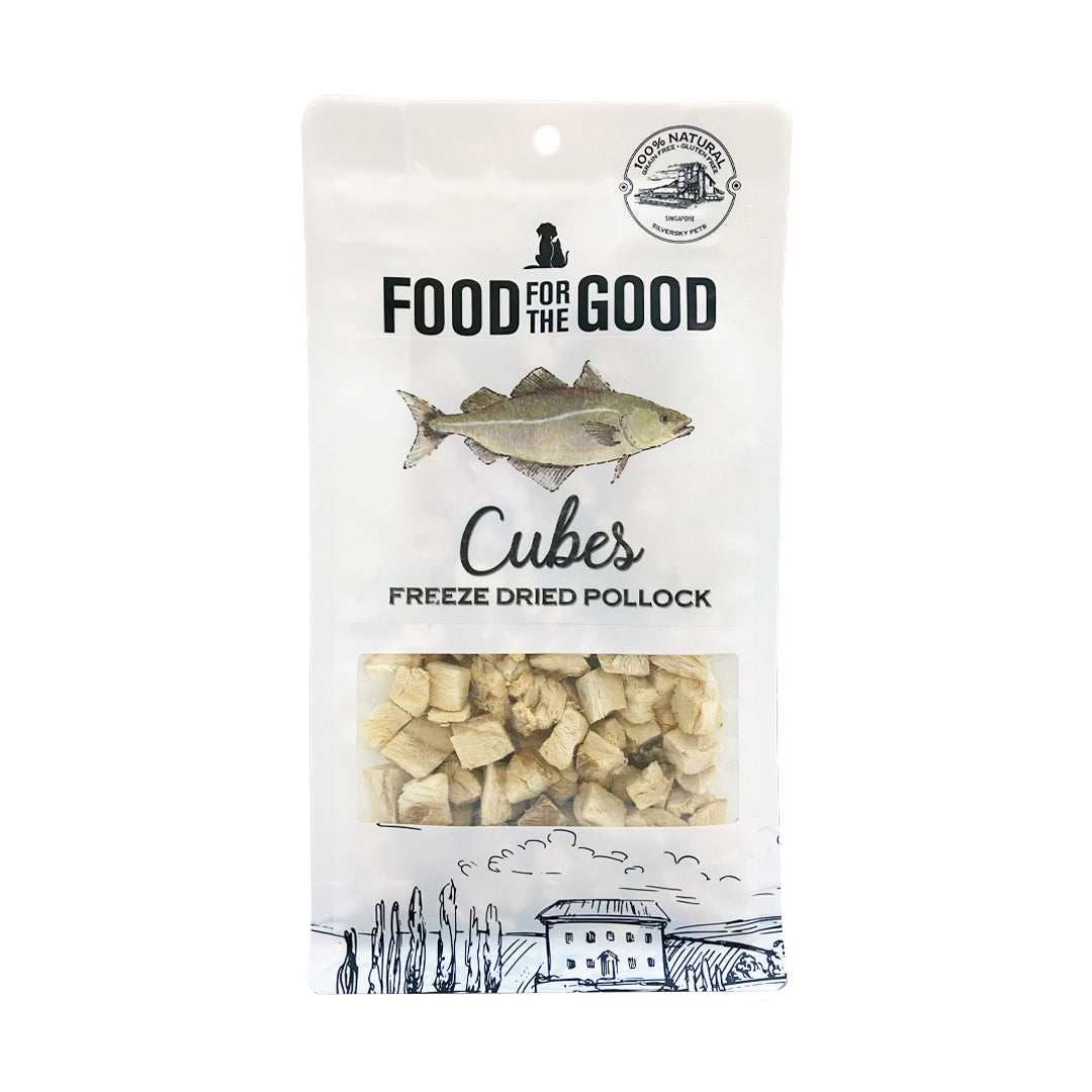 Food For The Good Freeze Dried Pollock Cubes Cat & Dog Treats