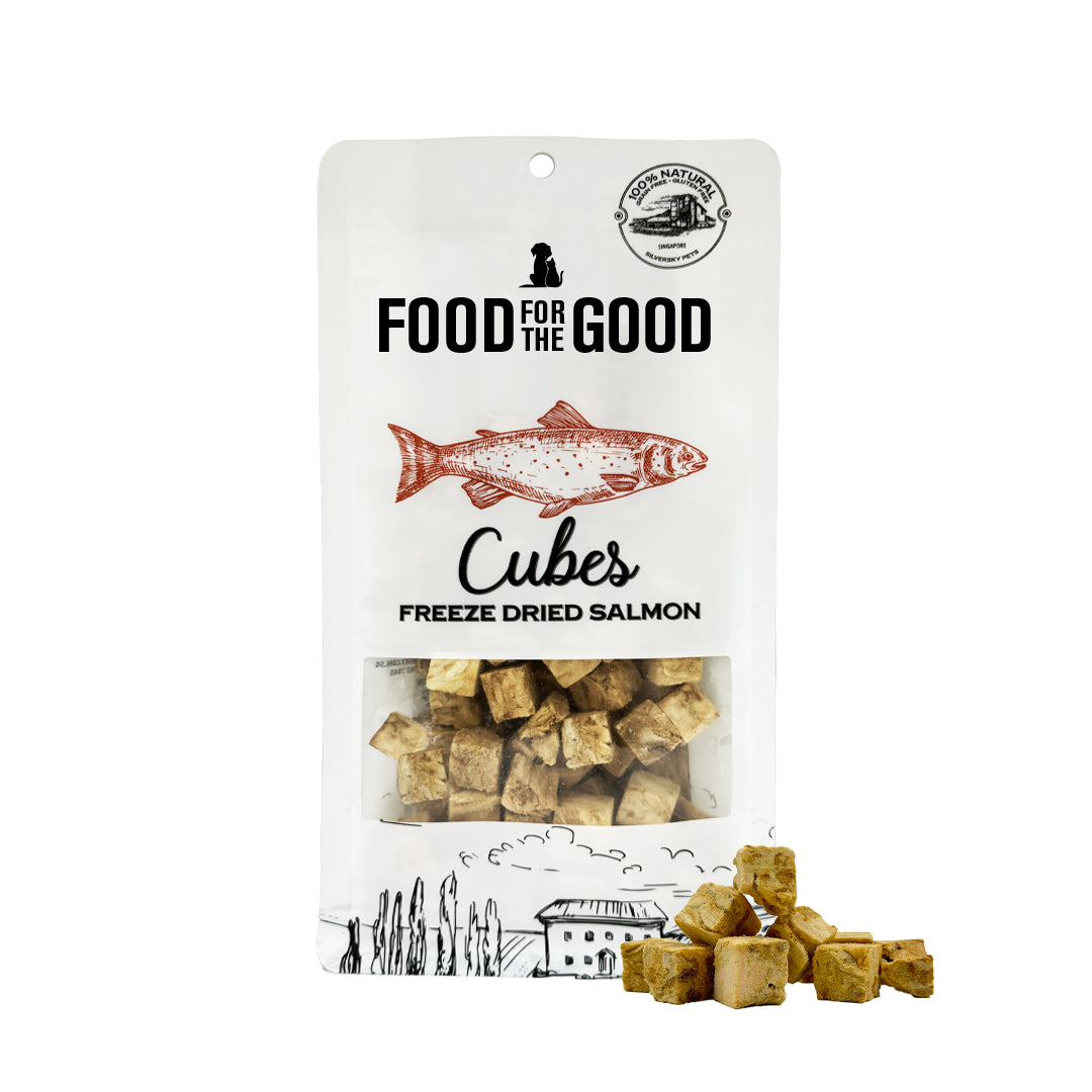 Food For The Good Freeze Dried Salmon Cubes Cat & Dog Treats