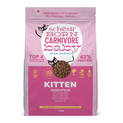 Schesir Born Carnivore Kitten Dry Food - Chicken & Egg Recipe
