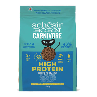 Schesir Born Carnivore Dry Cat Food - Herring & Salmon Recipe