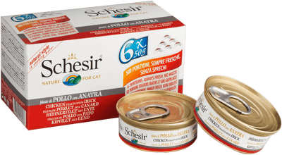 Schesir Chicken & Duck Multipack - 6 cans of cat food