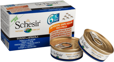Schesir Tuna & Seabass Multipack - 6 cans of cat food