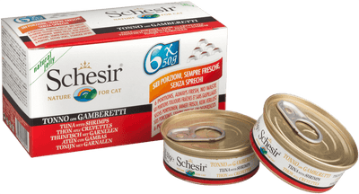 Schesir Tuna & Shrimp Multipack - 6 cans of cat food