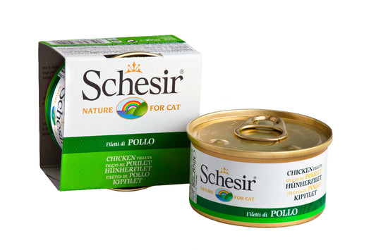 Schesir Chicken Fillet in Jelly canned wet cat food for adult cats