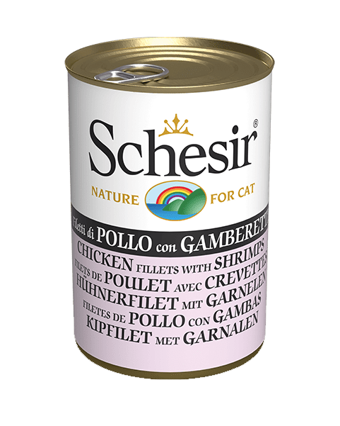 Schesir Chicken with Shrimps Jelly canned cat food