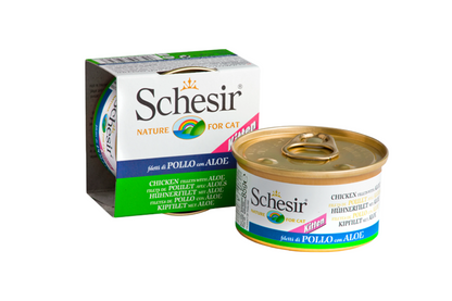 Schesir kitten chicken fillet with aloe jelly canned cat food