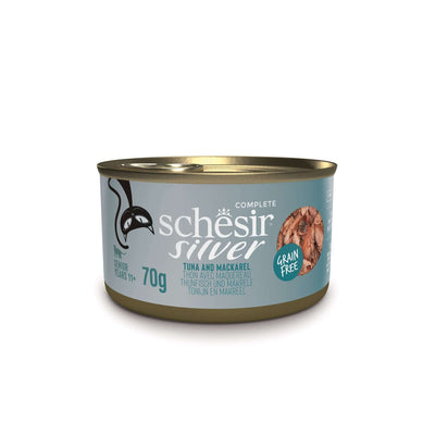 Schesir Silver Tuna Mackerel Senior Cat Food in Broth