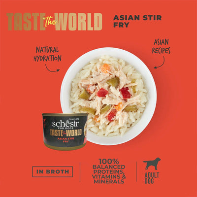 Schesir Asian Stir Fry Canned Dog Food - Exotic Recipe