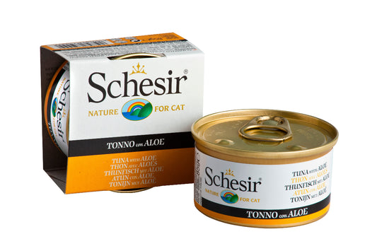 Schesir Tuna with Aloe Jelly canned wet cat food in gravy
