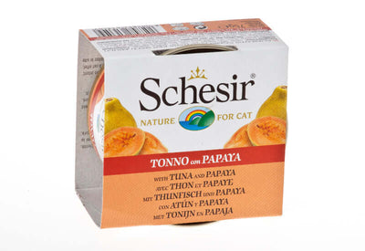 Schesir Tuna Papaya Canned Cat Food - Limited Ingredient Recipe with Fruit