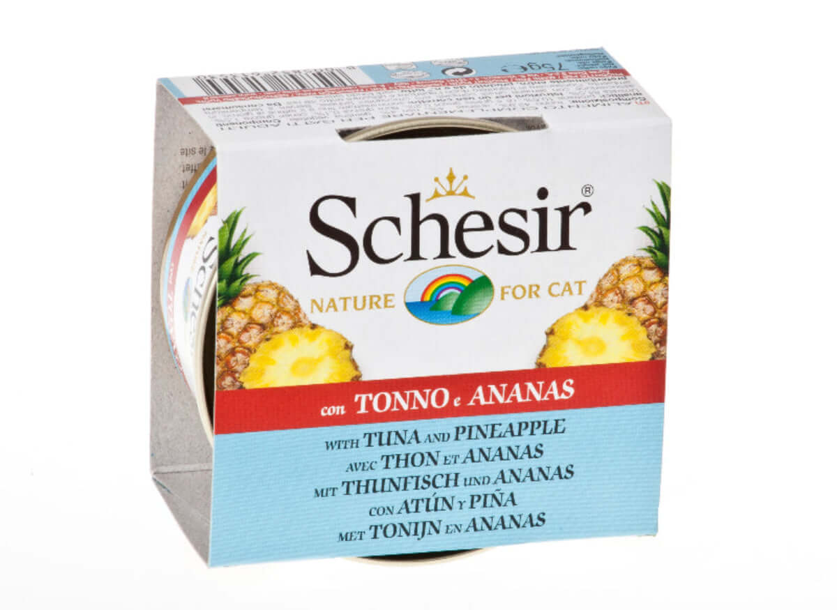 Schesir Tuna Pineapple Canned Cat Food - Limited Ingredient Tropical Recipe