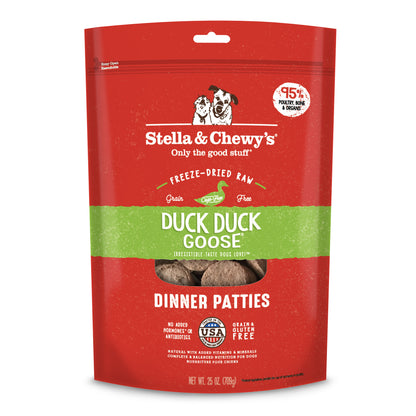 Stella & Chewy's Duck Duck Goose Freeze-Dried Raw Dinner Patties