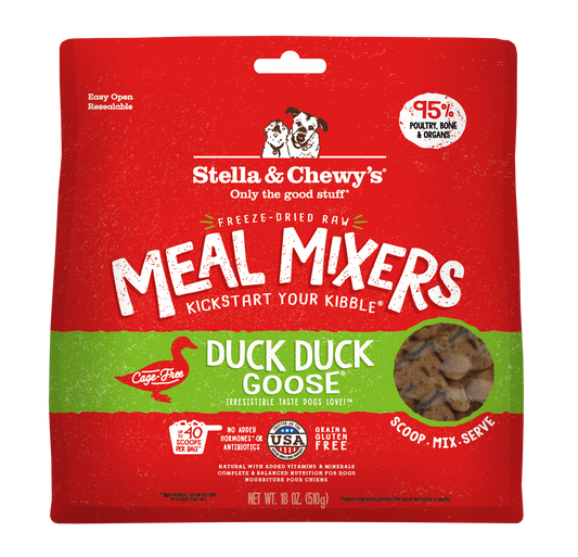 Stella & Chewy's Duck Duck Goose Freeze-Dried Raw Dog Meal Mixers