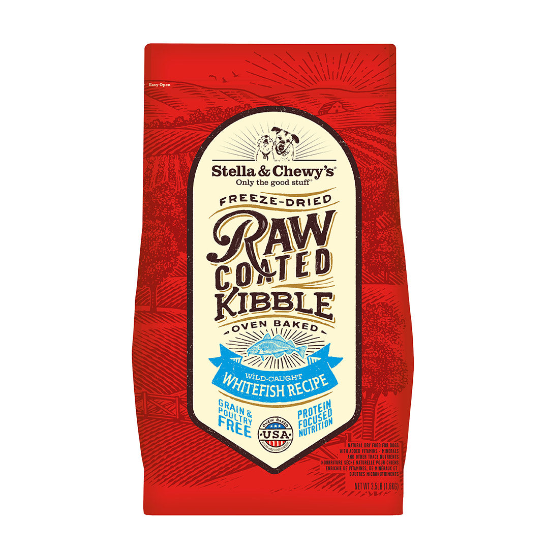 Stella & Chewy's Freeze-Dried Raw Coated Kibble Wild Caught Whitefish Grain-Free Dog Food