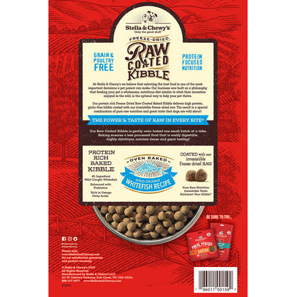 Stella & Chewy's Freeze-Dried Raw Coated Kibble Wild Caught Whitefish Grain-Free Dog Food