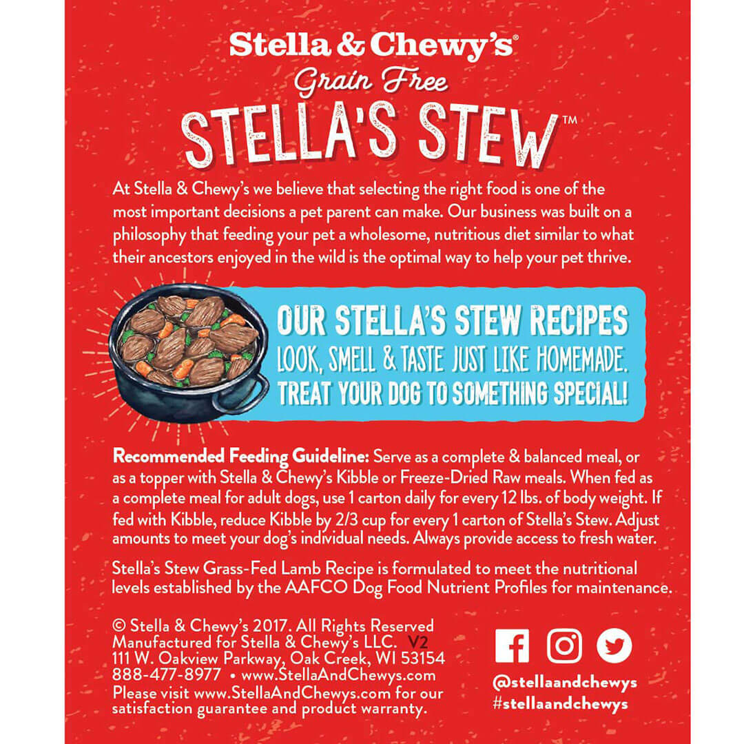 Stella & Chewy's Grass-Fed Lamb Recipe Stew