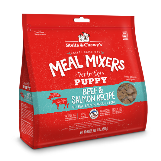 Stella & Chewy's Perfectly Puppy Beef & Salmon Freeze-Dried Raw Dog Meal Mixers