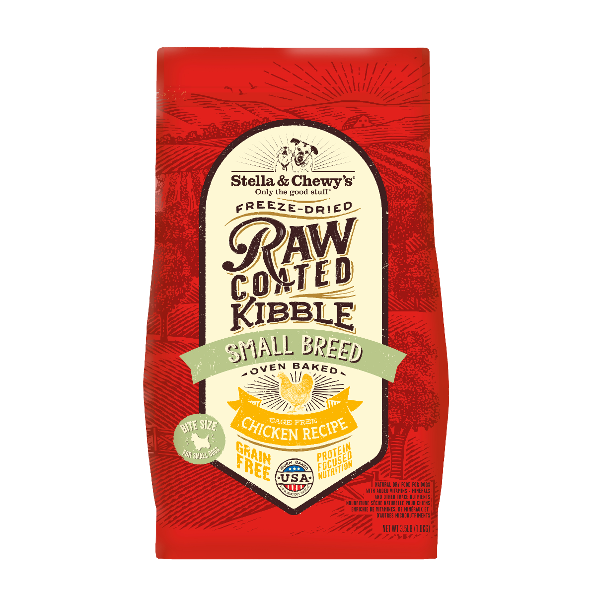 Stella & Chewy's Small Breed Freeze-Dried Raw Coated Kibble Cage-Free Chicken Grain-Free Dry Food