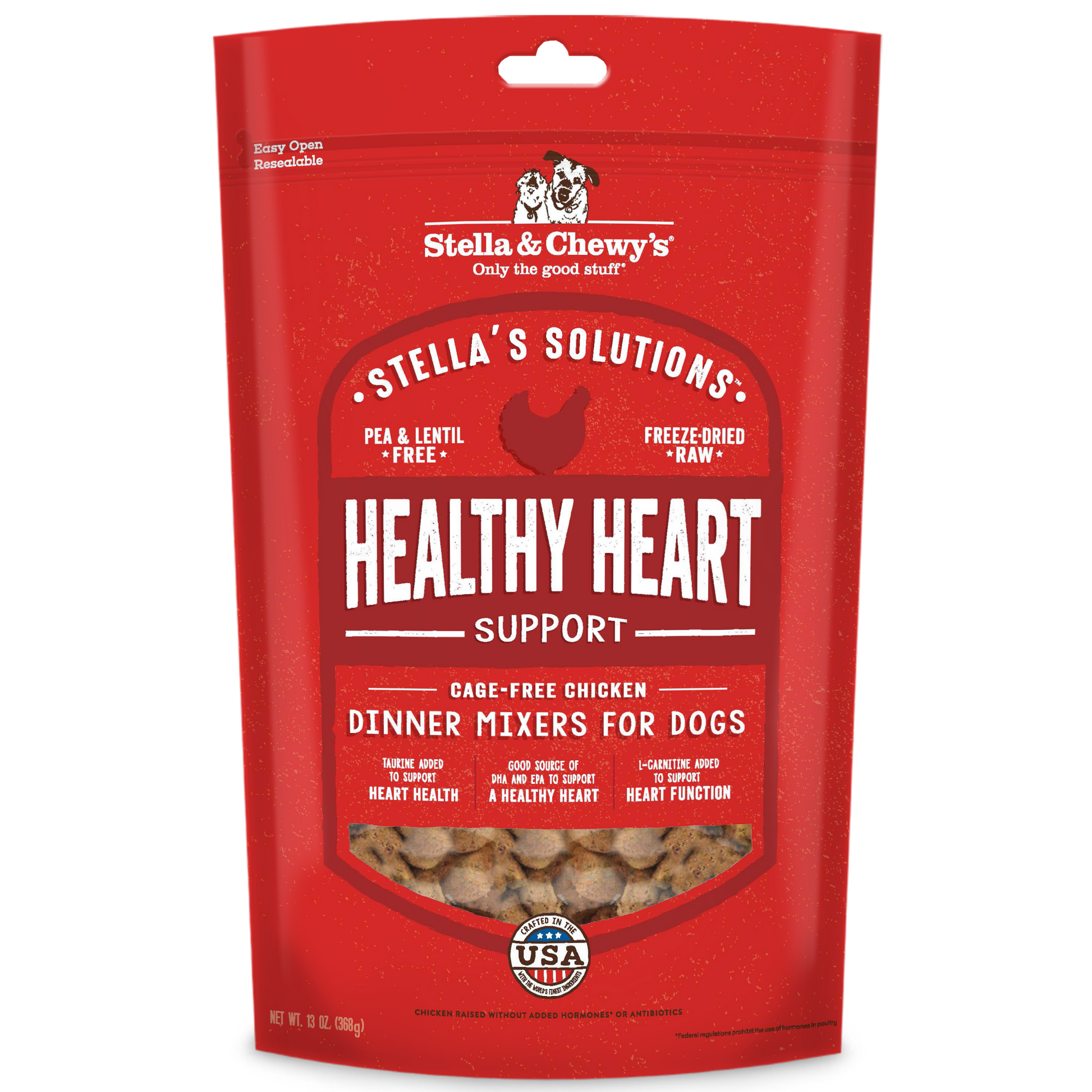 Stella & Chewy's Stella's Solutions Healthy Heart Support Chicken Freeze-Dried Raw Dog Meal or Topper